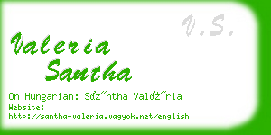 valeria santha business card